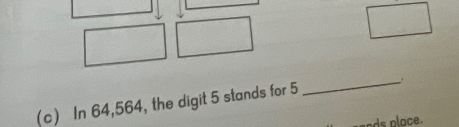 In 64,564, the digit 5 stands for 5