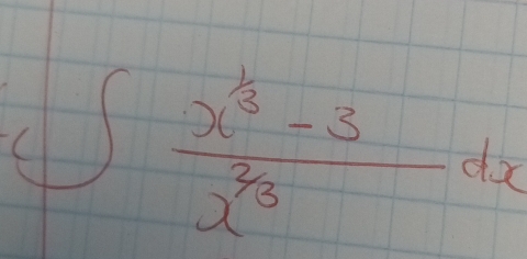 ∈t frac x^(frac 1)3-3x^23dx