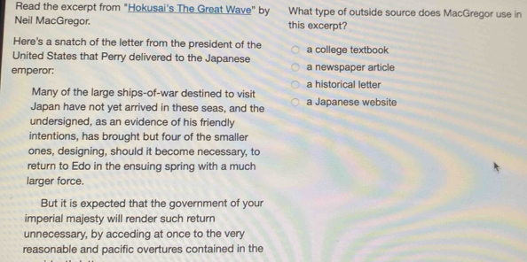 Solved: Read the excerpt from 