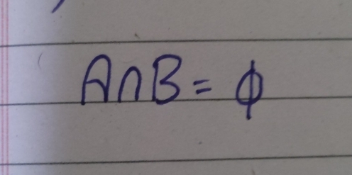 A∩ B=varnothing