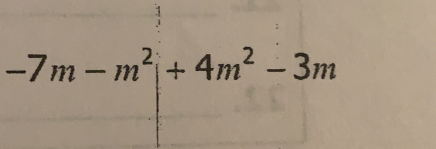 -7m-m^2+4m^2-3m