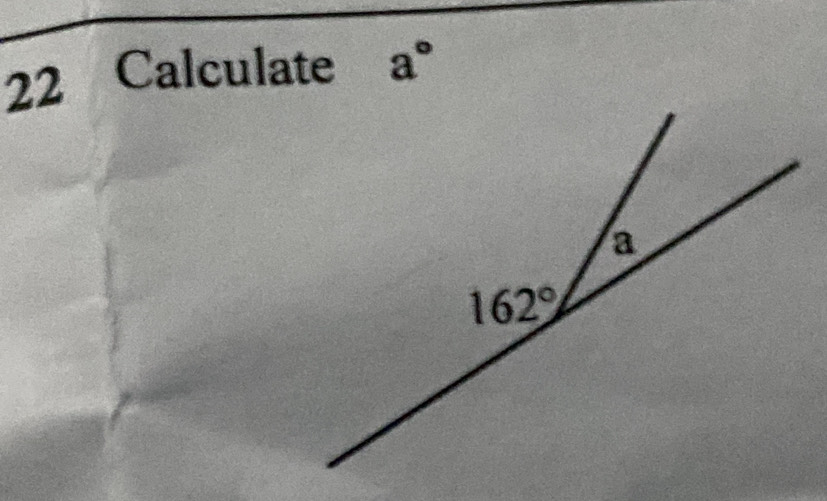 Calculate a°