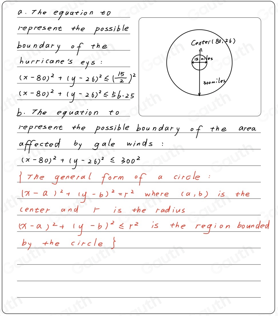 Solved: On average, the circular eye of a hurricane is about 15 miles ...