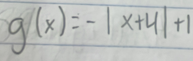 g(x)=-|x+4|+1