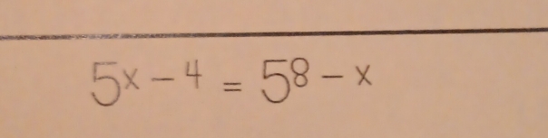 5^(x-4)=5^8-x