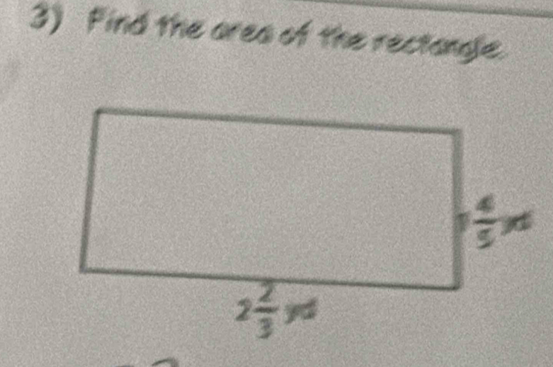 Find the area of the rectangle.