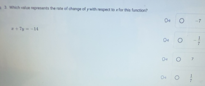 Solved: Which value represents the rate of change of ywith respect to x ...