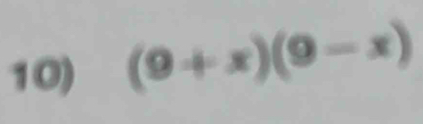 (9+x)(9-x)