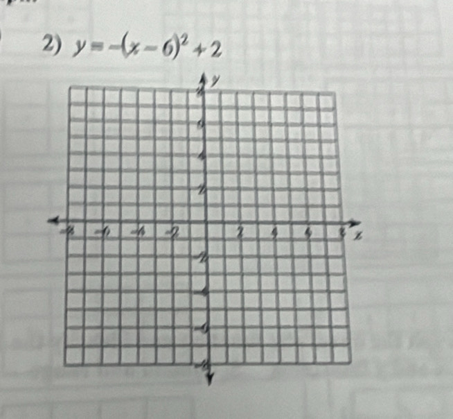 y=-(x-6)^2+2