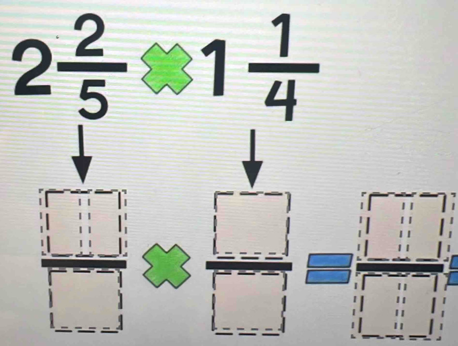 frac beginarrayr 2 2/5 =144 frac 1  1/5  hline frac 1= □ /□  endarray 
□°