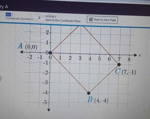 ry A
UNIT  LESSON 3
Coordinate Geometry