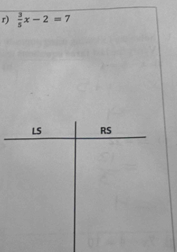  3/5 x-2=7