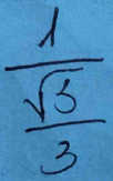 frac 1 sqrt(3)/3 