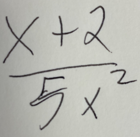  (x+2)/5x^2 