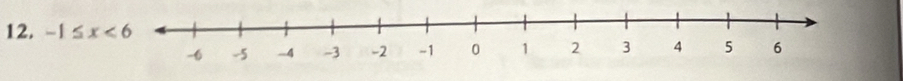 -1≤ x<6</tex>