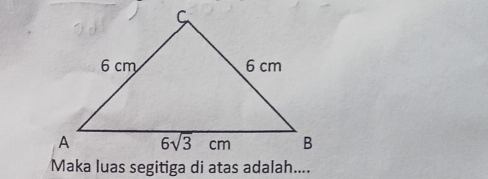 Maka luas segitiga di atas adalah....