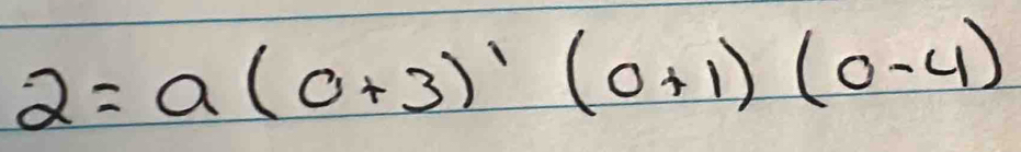 2=a(0+3)'(0+1)(0-4)