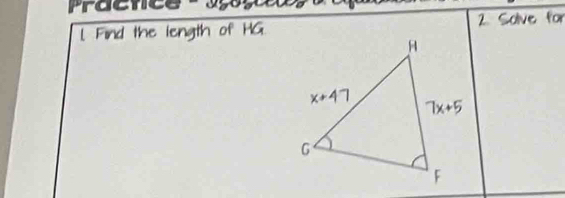 Find the length of HG 2 Salve for