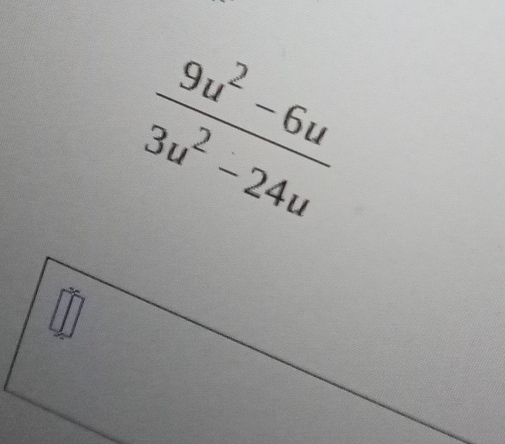  (9u^2-6u)/3u^2-24u 