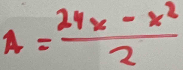 L = (24x-x^2)/2 