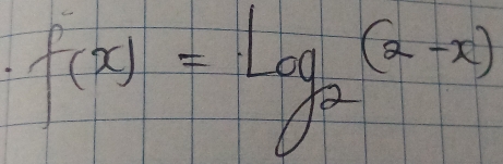 f(x)=log _2(2-x)