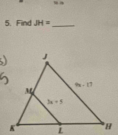 Find JH= _