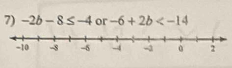 -2b-8≤ -4 or -6+2b