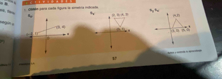 Mos d
e B. C v D D C S
1. Obtén para cada figura la simetría indicada.
s_ys_x
Bs, tiene S_0
(4,2)
según

(3,0)(5,0)
)^circ )
Aplica y controla fu aprendizaje
57
cng tá BSenitone S.A