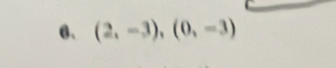 θ、 (2,-3), (0,-3)