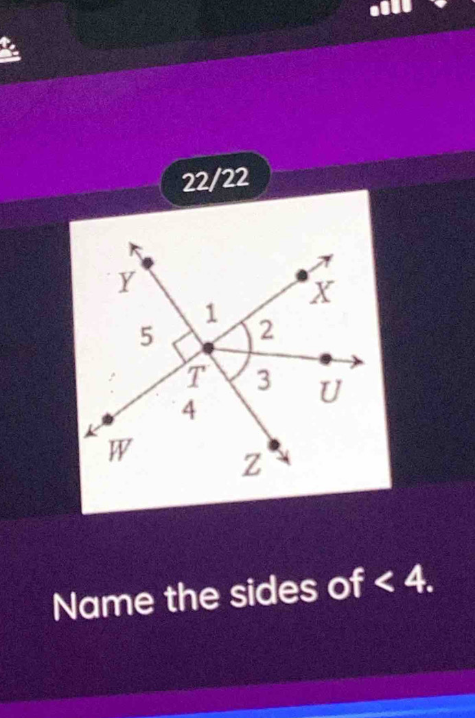 22/22 
Name the sides of <4</tex>.