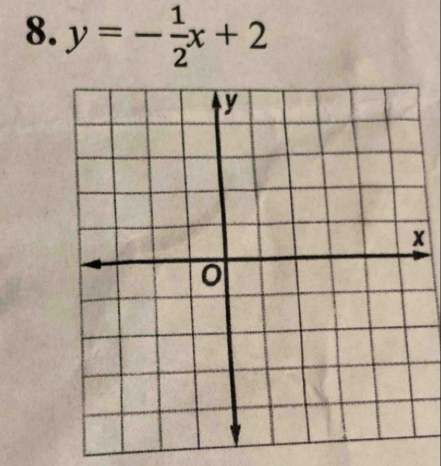 y=- 1/2 x+2