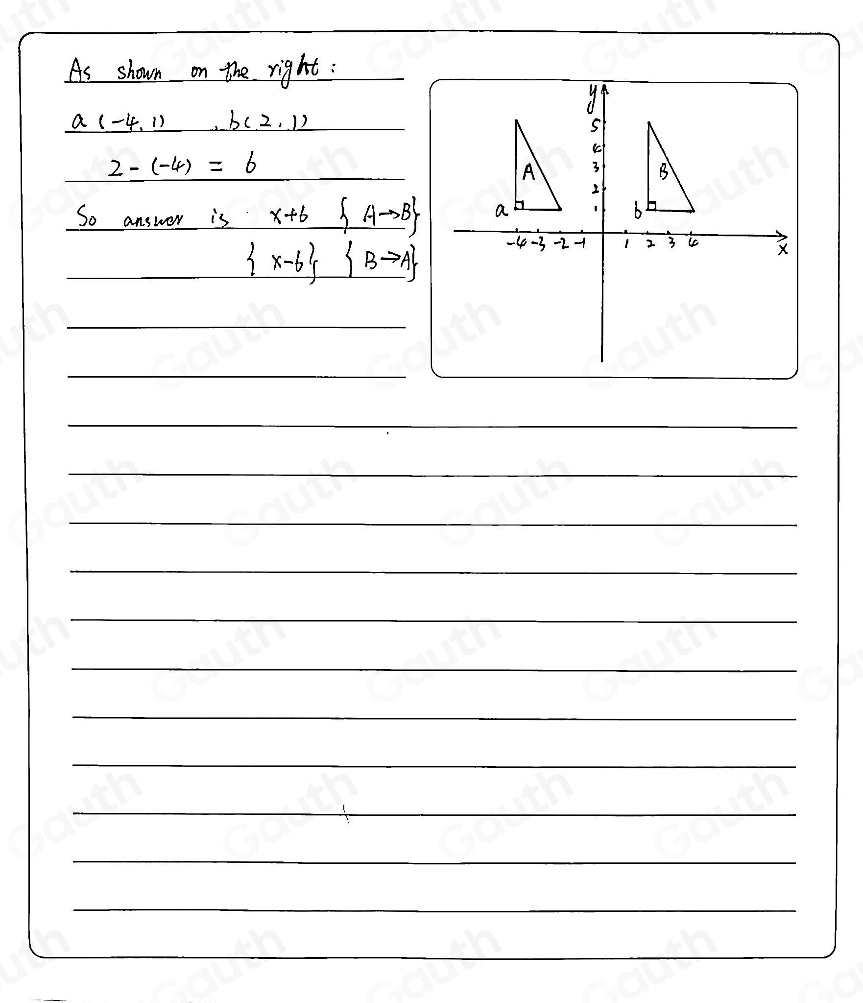 Solved: y Which rule describes the x-coordinates in the translation? x+ ...