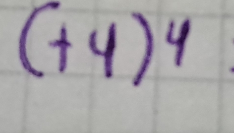 (+4)^4