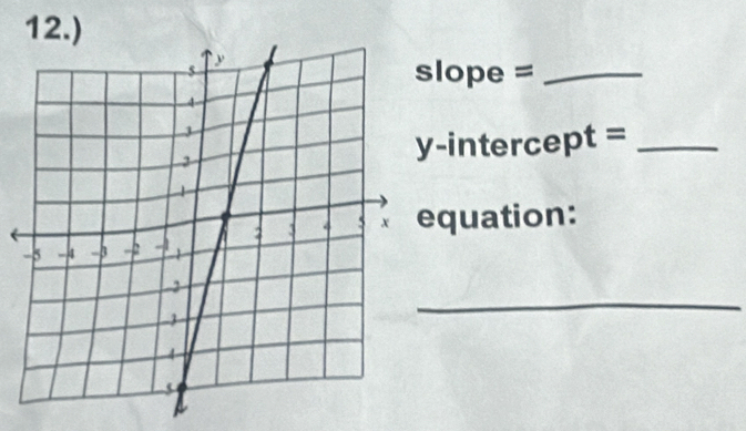 12.) 
lope =_ 
-intercept =_ 
quation: 
_