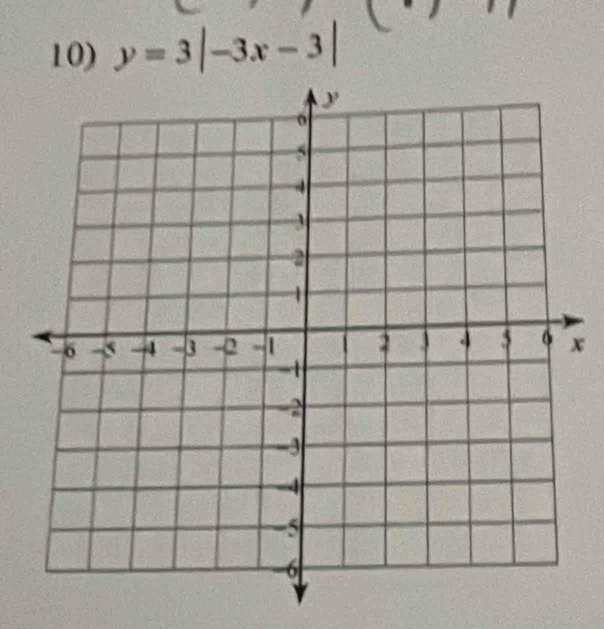 y=3|-3x-3|
x