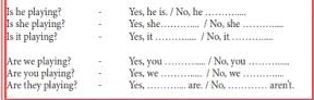 Resuelto:Is he playing? Yes, he is. / No, he_ Is she playing? Yes, she ...