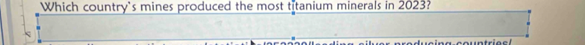 Which country's mines produced the most titanium minerals in 2023?