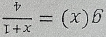 frac vfrac l+x=(x)^