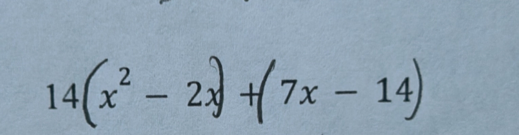 14(x² - 2x + 7x-14