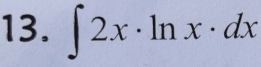 ∈t 2x· ln x· dx