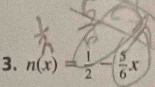 n(x)= 1/2 - 5/6 x