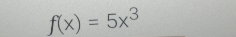 f(x)=5x^3