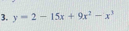 y=2-15x+9x^2-x^3