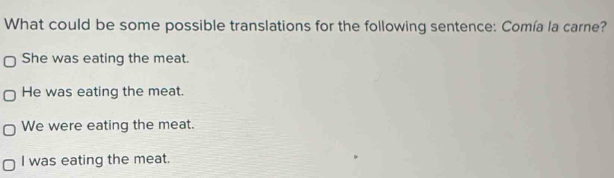 Solved: What could be some possible translations for the following ...