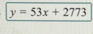 y=53x+2773