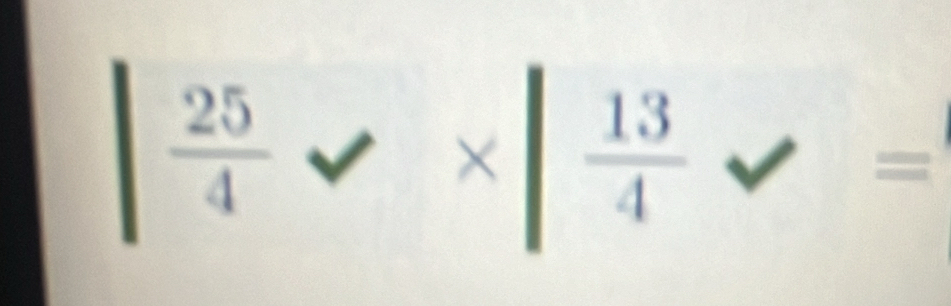 | 25/4 vee | 13/4 
=