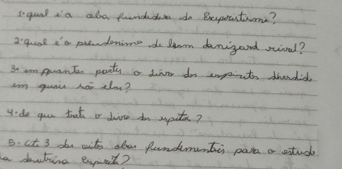 quol i'a alo fuendadsa do Bepristime? 
2'quol e'a psendenime de leam danigand stival? 
3o am puantoo parts a dinne do expints dhandid 
Im qual har clas? 
4. do gue trat or dine dn apita? 
5. ct 3 obn cait, obor fundamentes pass a stul 
a duttire expuit?