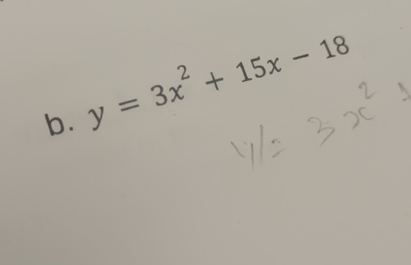 y=3x^2+15x-18