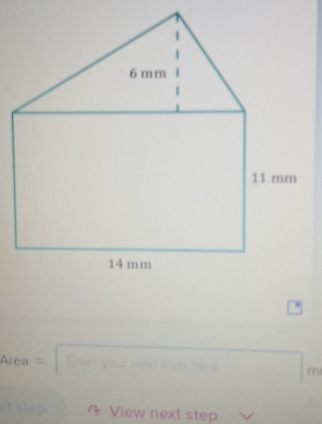 Area =
m
View next step