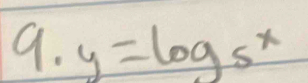 9· y=log _5x